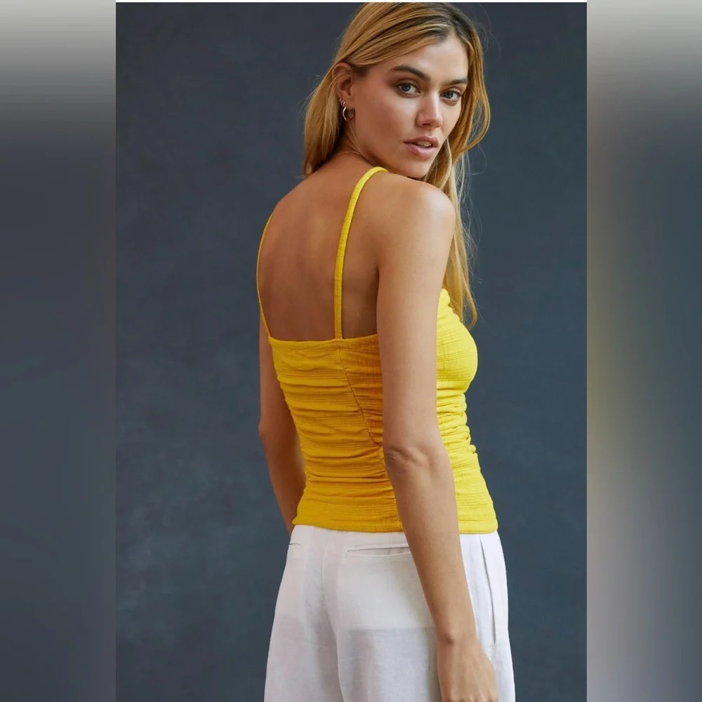 Pilcro Ruched Ribbed Halter - Picture 3 of 5